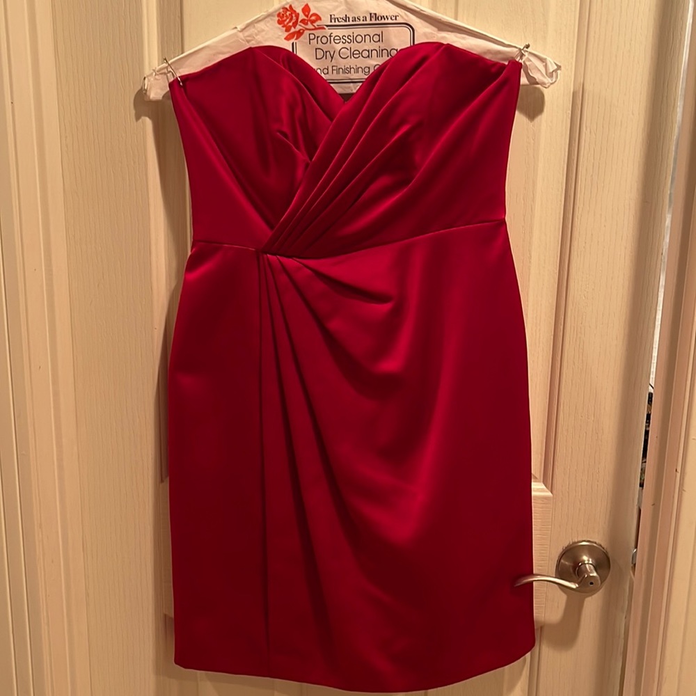 David’s bridal strapless dress